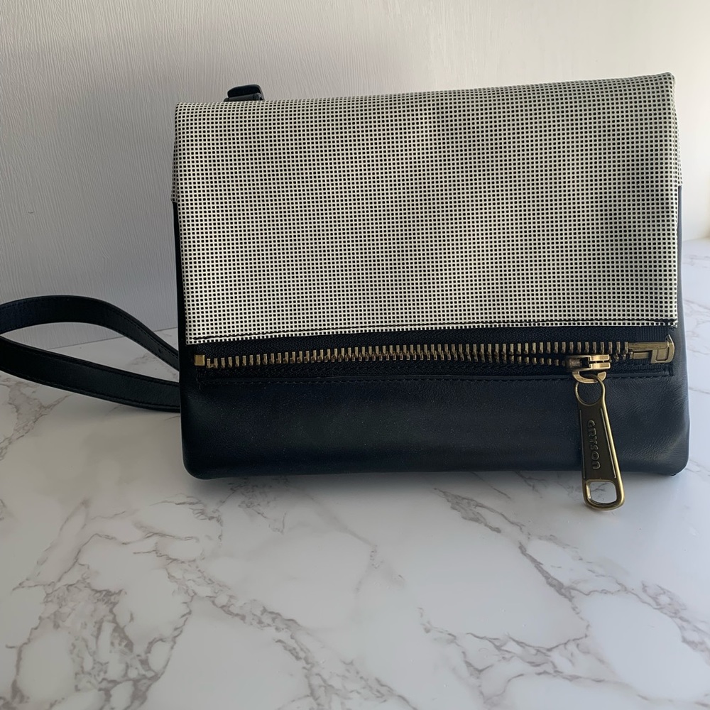 Black and White Leather Purse